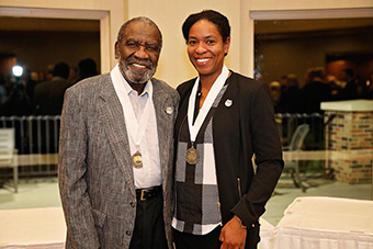 Academy of Excellence inductees Dr. John Pleas '60 and Dr. Karyle Penelton '03