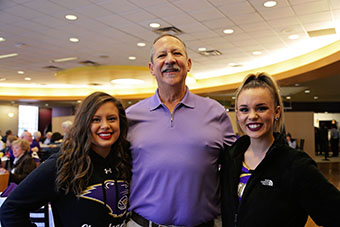 At the William McKendree Society Breakfast, Tim Chambers met first-years Holly Hutchison and Meritt Rittenhouse, the first recipients of the Pamela J. Chambers Memorial Scholarship Fund. Established in memory of Tim’s late wife Pamela Chambers, M.A.Ed. ’08, it provides financial assistance to McKendree undergraduates from Washington County, Ill