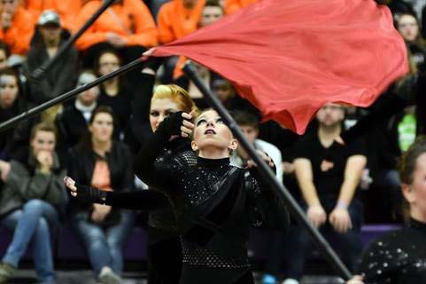 Photo of an Avidity Winter Guard Member