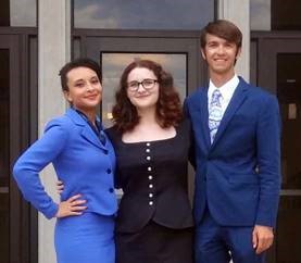 McKendree University speech team members Aliyah Smith, Emma Webster and Andrew Wagner competed at Western Kentucky University