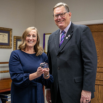 Dr. Sara Frank and President Dan Dobbins