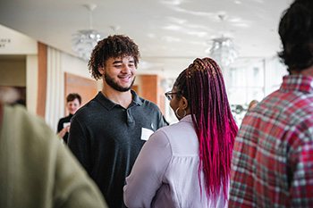 Student at Networking Event