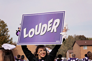 Cheerleader at Football Game