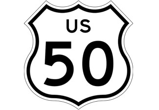 US Route 50 Road Sign